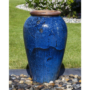 Tuscany FNT3906 Ceramic Triple Vase Complete Fountain Kit Vase Fountain Blue Thumb